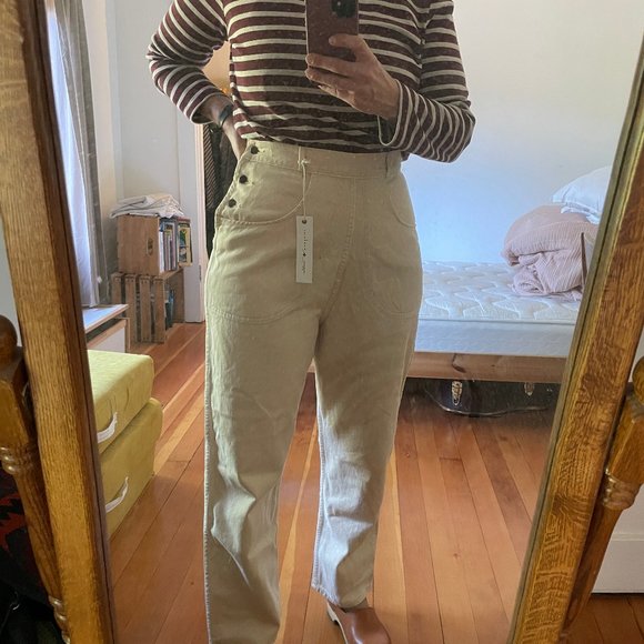 Imogene & Willie Liza work pants in natural - Picture 6 of 8